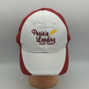 Prairie Landing Golf Club Hat 2012 Member Imperial High Tech White Red Cap Golf